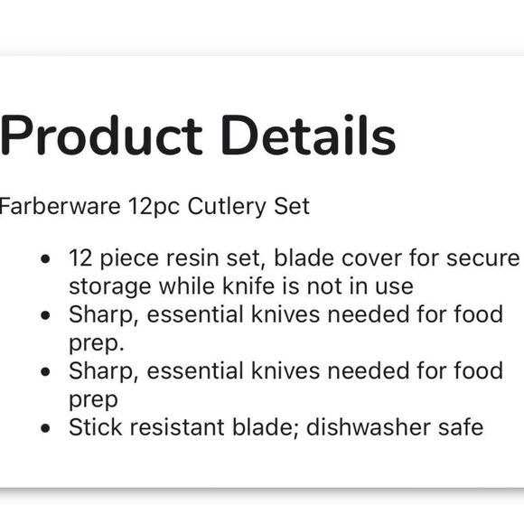 New in Box Farberware Resin Cutlery Knife Colorful Pastel Cool 12-piece Set - Picture 3 of 13